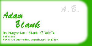 adam blank business card